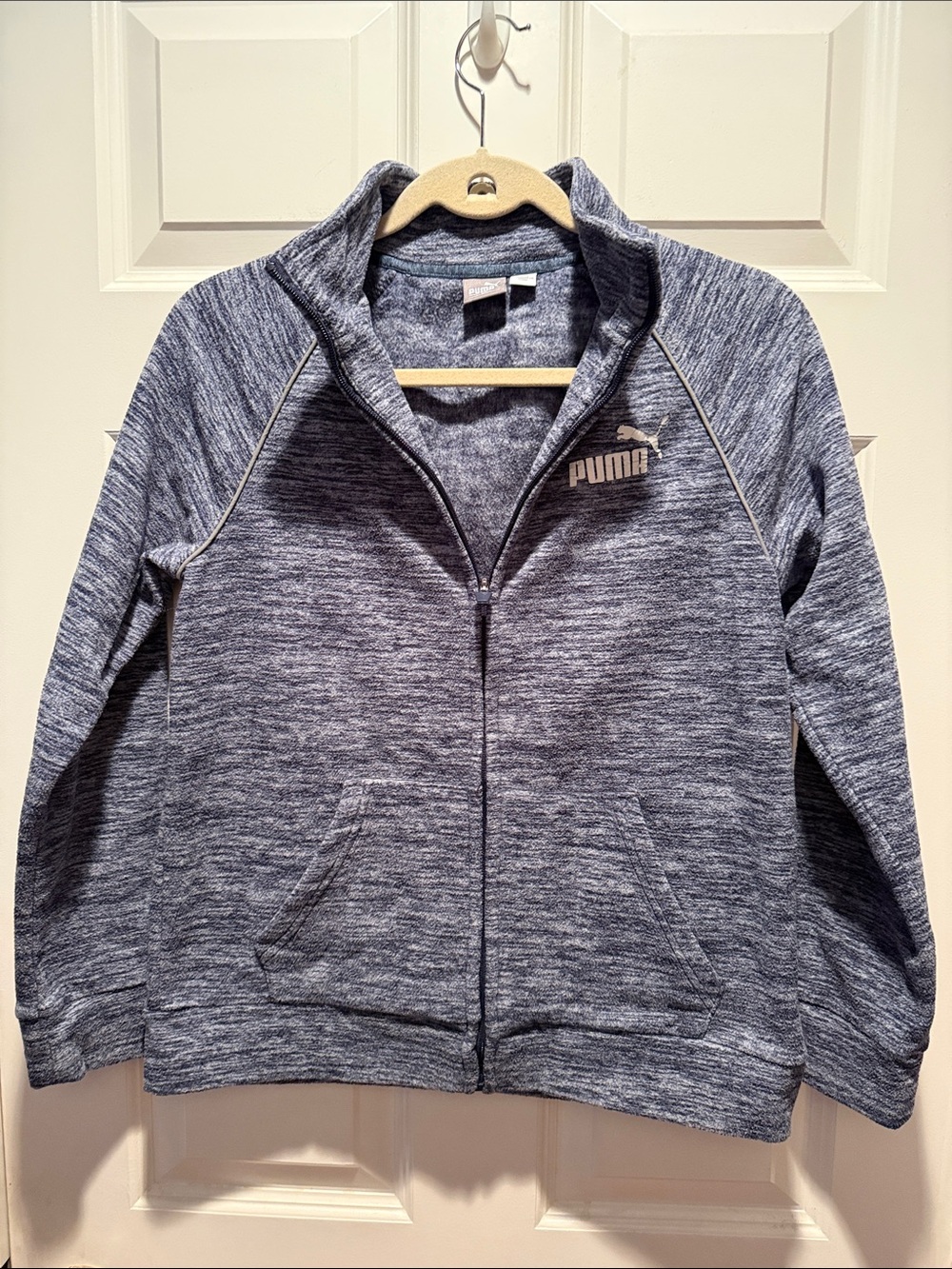 Puma Heathered Blue Full-Zip Jacket